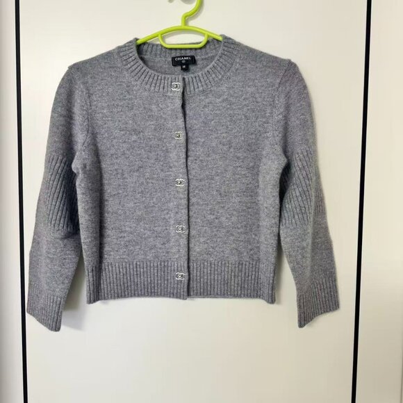 Chanel gray Cardigan Size 36 - Picture 1 of 11